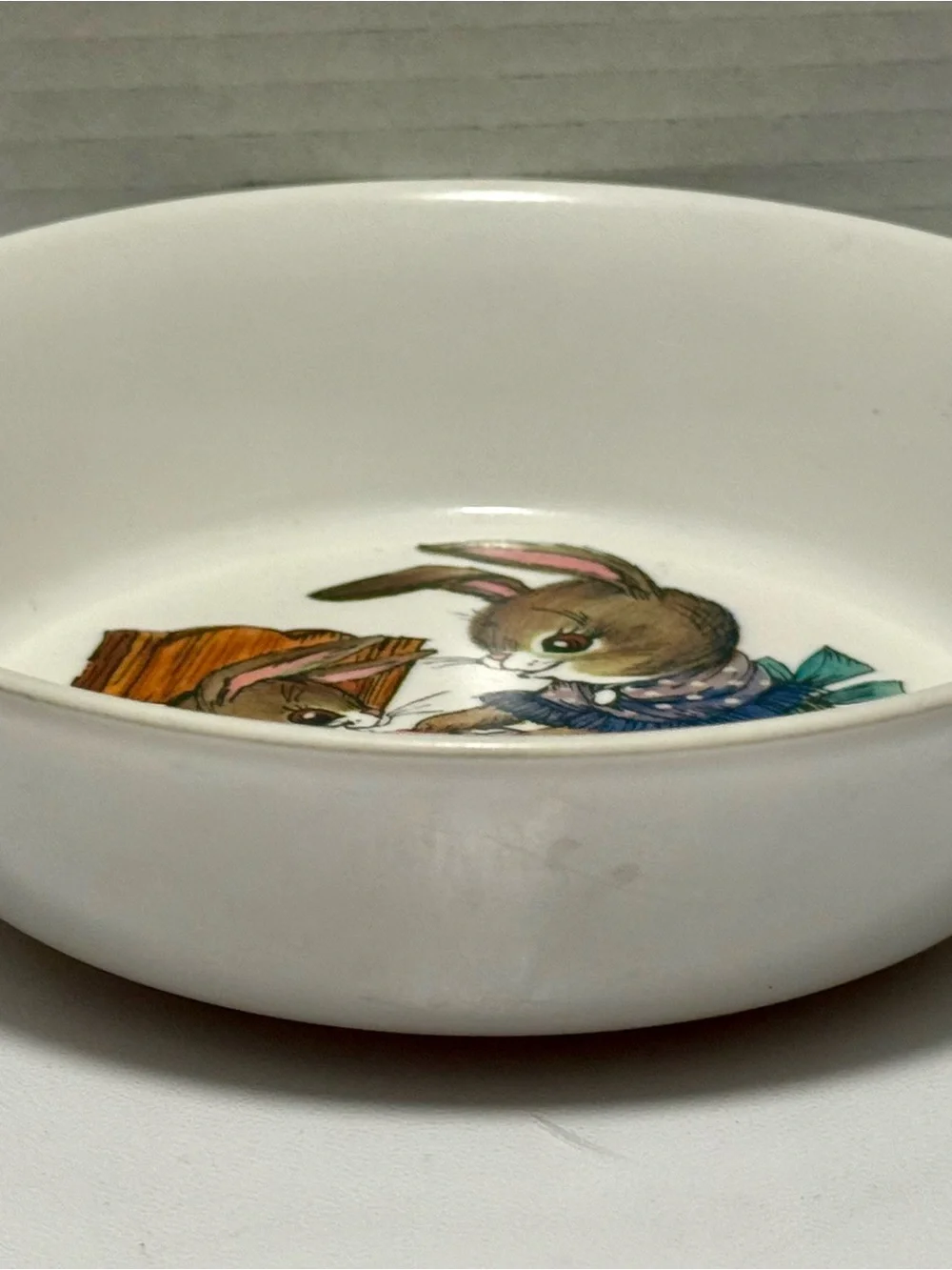 Vintage 60s Oneida Deluxe Storybook Bowl Peter Rabbit Mamma Bedtime #3242 SiLite